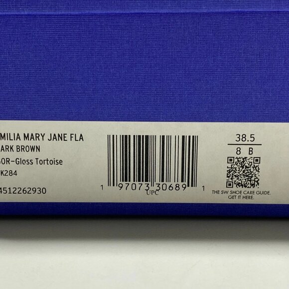 Stuart Weitzman Women’s Emilia Mary Jane Flats – Brown Tortoise Pointed Toe - Picture 5 of 16